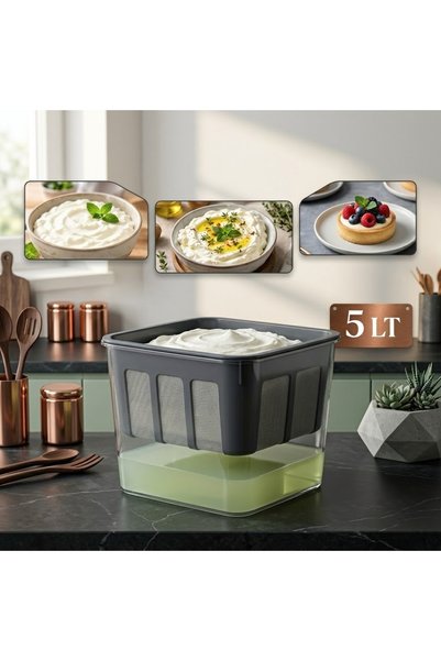 Dia 5 Liter Strained Yogurt Container 2-in-1 Yogurt Filter with Strainer and ...