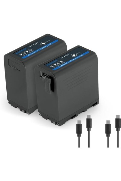 Generic 2 قطع بطاريات بديلة NP-F970 بسعة 7800 مللي أمبير، بطارية NP-F قابلة ل...