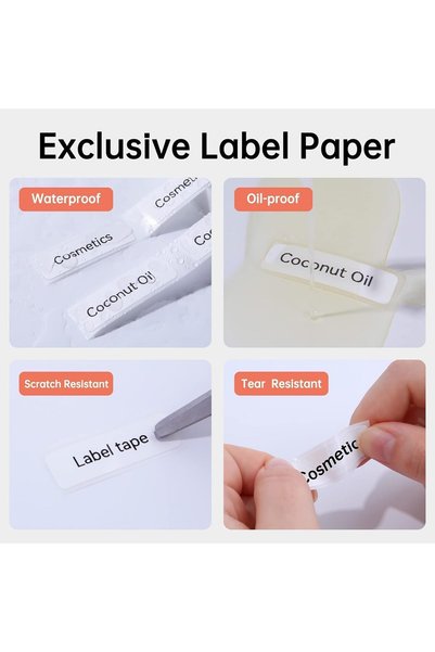 Alybrol Label Maker Tape White Label Print Paper Compatible for D11 D110 D101...