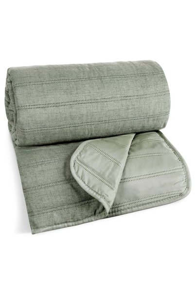 Eurofirany Cuvertura decorativa SELEN 170x210cm, mint, cu model picate in benzi