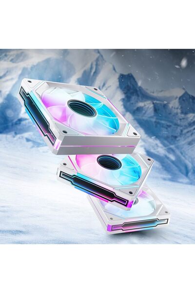 Generic مراوح كمبيوتر AMICI-5GT RGB، مراوح ARGB بتأثير المرآة اللانهائية، مرو...