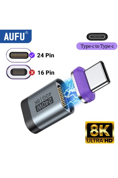 Choice 24pin Adapter type-c AUFU PD240W Magnetic USB C Adapter For Iphone USB...