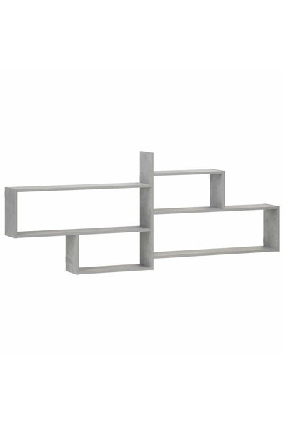 vidaxl Raft de perete Gri Beton 168.5 x 17 x 68 cm Lemn prelucrat