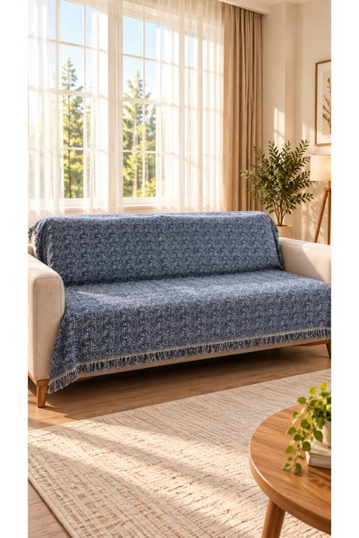 Bovia Home Cotton Woven Sofa Cover Multi-Purpose Sofa Throw Sofa Bed Cover Ar...