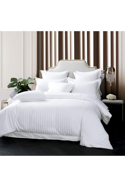 Generic طقم لحاف فندقي من القطن ماركة MASTER، يناسب سرير بحجم كوين 160 × 200 ...