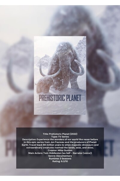 OEM Poster Infografic Planeta Preistorica, Documentar Dinozauri, Carton 250g, A4