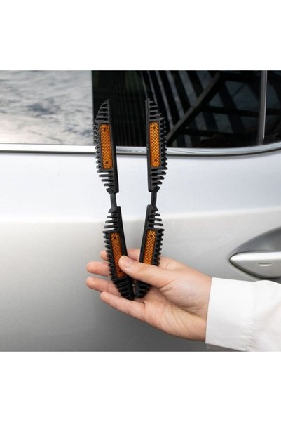 KMT Protecții anti-lovire pentru uși auto cu element reflectorizant, set 2 bu...