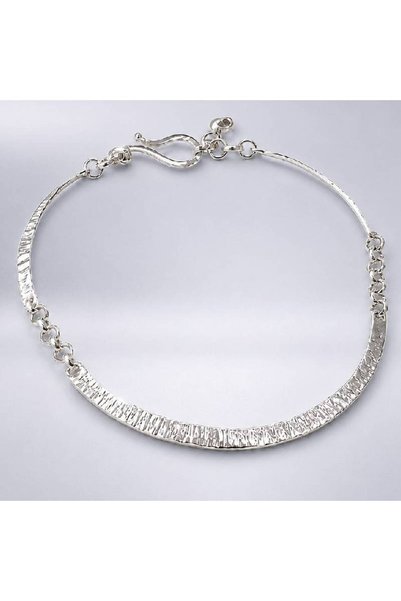 Maria Chrisohou Design and Creation Ασημένιο 925° Χειροποίητο Κολιέ Torque "Γ...