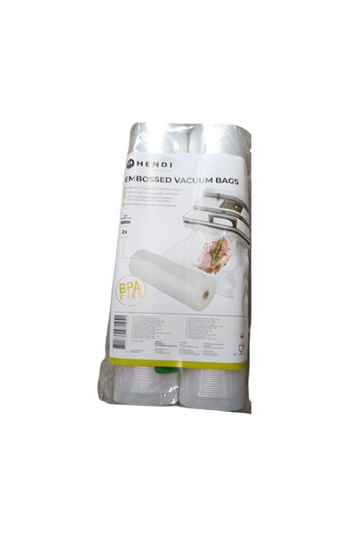 OEM Set 2 role pungi pentru vidat gofrate Hendi, 28 cm × 6 m, 2 straturi, 75 ...
