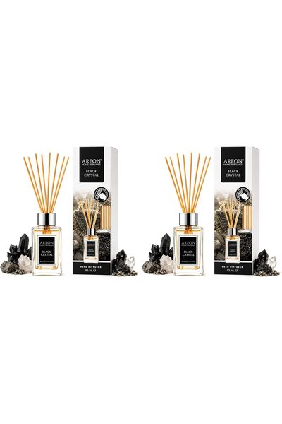 Generic معطر جو منزلي بعصي خشبية 85 مل مع 10 عصي راتان - كريستال أسود (عبوة م...