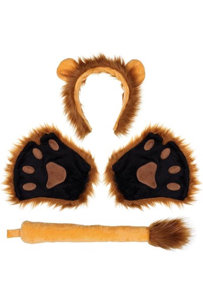 Generic Lion Costume Set, Lion Ears and Tail and Paw Set, Furry Costume Set, ...