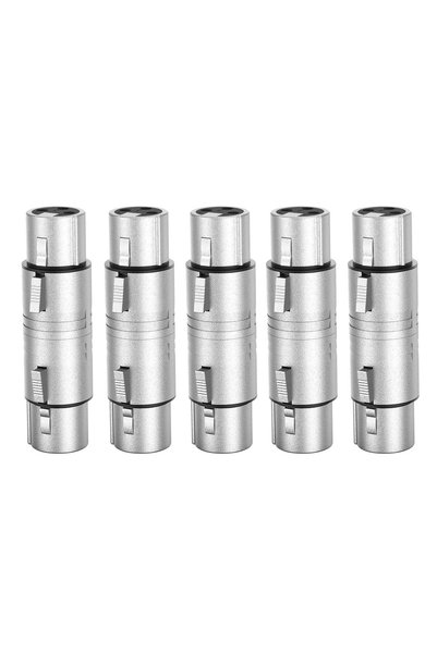 Generic CableCreation[5-Pack] XLR 3 Pin أنثى إلى 3 Pin محول خط الميكروفون