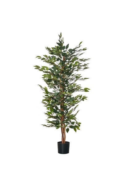 Generic Brand Arbore artificial mare de Ficus, de 150 cm, în ghiveci, plantă ...