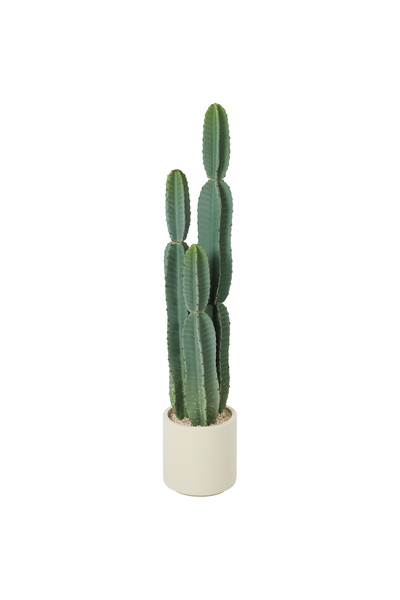 Generic Brand Plantă artificială mare de cactus, de 111 cm, în ghiveci, pentr...