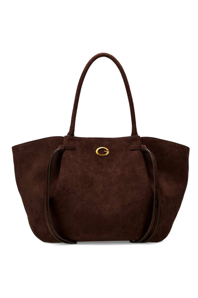 Guess καφέ suede τσάντα ώμου Allegra