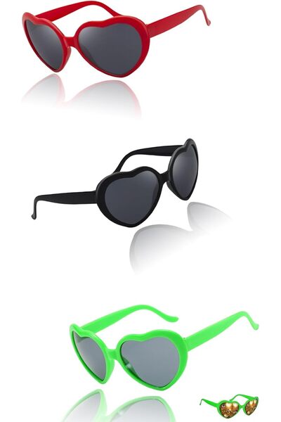 Generic Heart Effect Diffraction Glasses - 3D Sunglasses for Rave, Fireworks,...