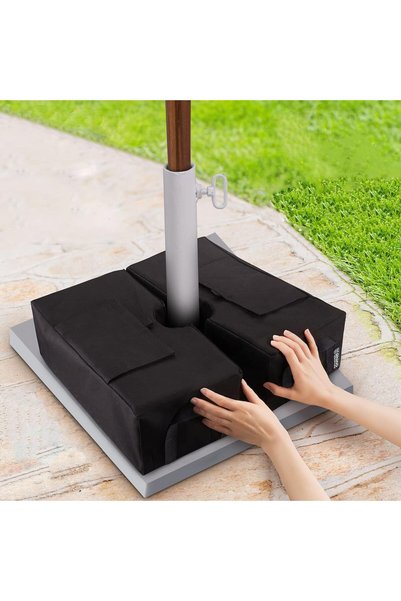 Generic Patio Umbrella Base Weight Bag 18" Round Sand Stand Detachable Weathe...