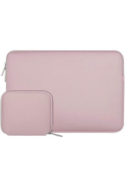 Generic 13 inch Laptop Case Neoprene Sleeve with Small Bag, Baby Pink