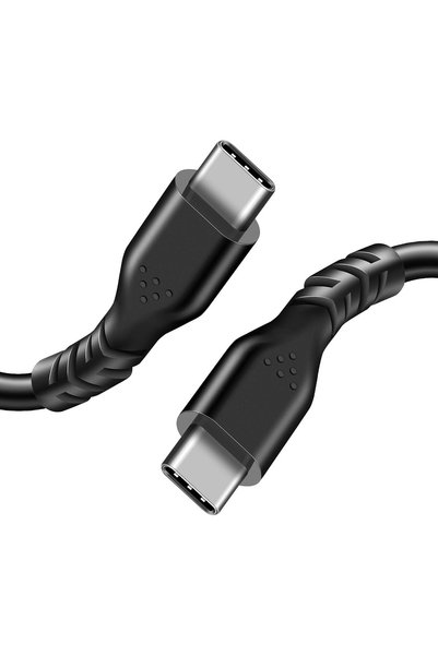 Generic USB C to USB C Cable (1 Pack, 1ft, Black) Fast Charge Type C to Type ...
