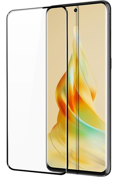 Generic واقي شاشة من الزجاج المقوى المنحني، مصمم لهاتف OPPO Reno8 T 5G، مقاوم...