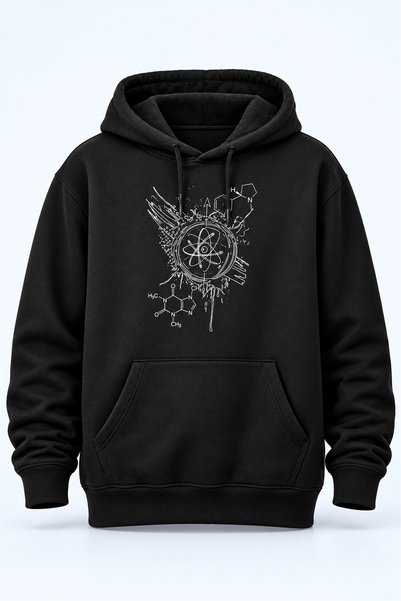 Satranç Medya Atomic Strategy Adult Unisex Fleece Hooded Sweatshirt