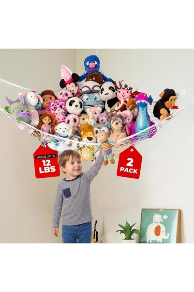 Generic Stuffed Animal Storage Hammock - Large Pack 2 - "STUFFIE PARTY HAMMOCK"