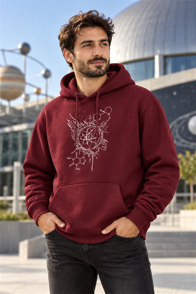 Satranç Medya Atomic Strategy Adult Unisex Fleece Hooded Sweatshirt