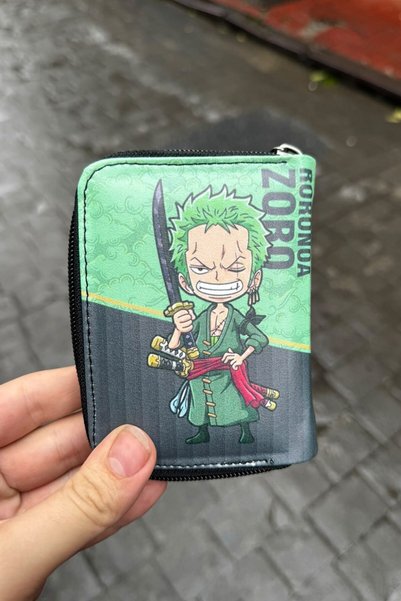 Köstebek Green One Piece Roronoa Zoro Anime Unisex Wallet