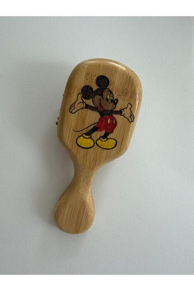 Bumelo Children's Bamboo Organic Painted Micie Mouse Character Hair Brush, Co...
