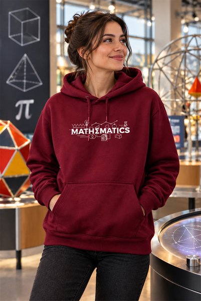 Satranç Medya Dance of Numbers Adult Unisex Fleece Hooded Sweatshirt