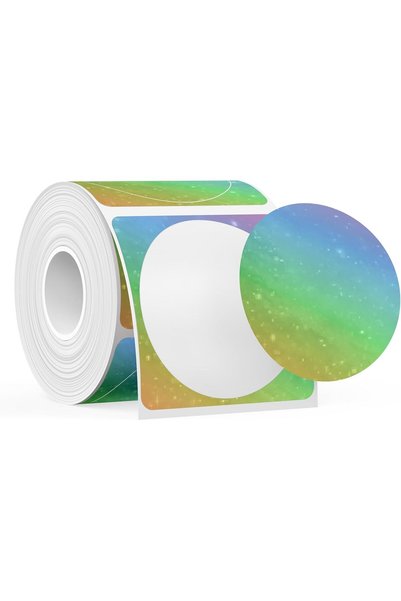 Generic KATASYMBOL T50M Pro Labels, φ50 mm, Black on Galaxy Gradient