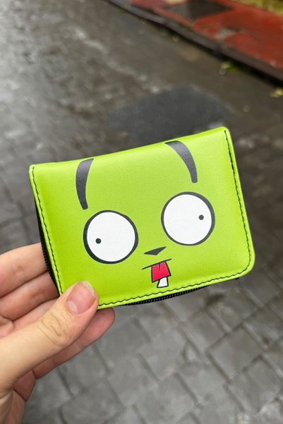 Köstebek Green Invader Zim Face Unisex Wallet
