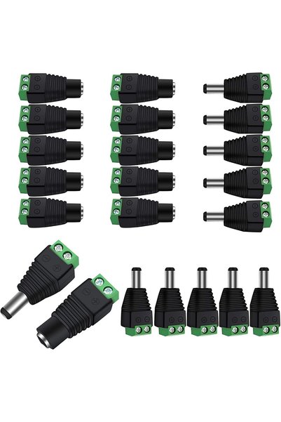 Generic Male & Female 2.1x5.5MM Barrel Power 12V Male and Female DC Jack Powe...
