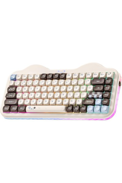 Generic لوحة مفاتيح ميكانيكية لاسلكية C75 بتصميم لطيف بنسبة 75% (Choco، Candy...