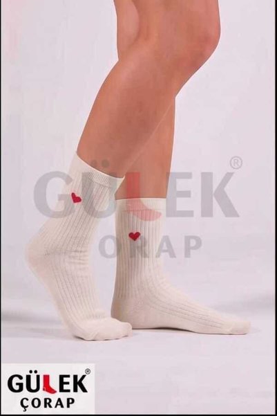 Gülek Çorap 3 Çift Kadın Roll-Top Lastiksiz Dikişsiz Penye Soket Çorap