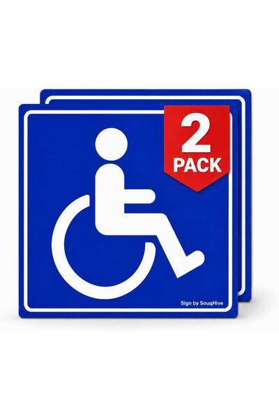 Generic SouqHive Handicap 2 Pack 6x6 Inch Sign Sticker Disabled Wheelchair Sy...