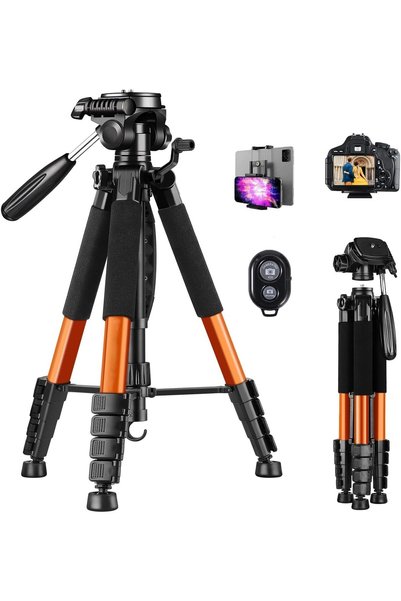 Generic 190cm Camera Tripod with Travel Bag,Cell Phone Tripod with Remote,Pro...