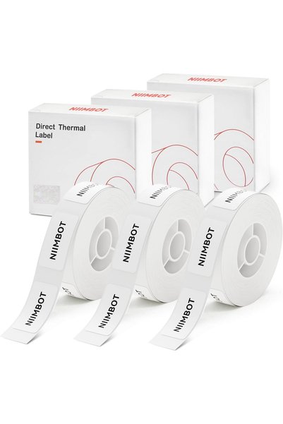 NiiMbot Label Tape of Model D11/D110/D101 Printer, (3 Rolls, 0.59"×1.18"/15×3...