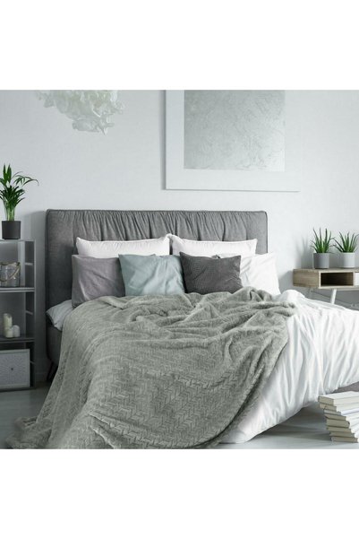 Design 91 Patura / cuvertura din microfibra 170x210 Cindy gri otel