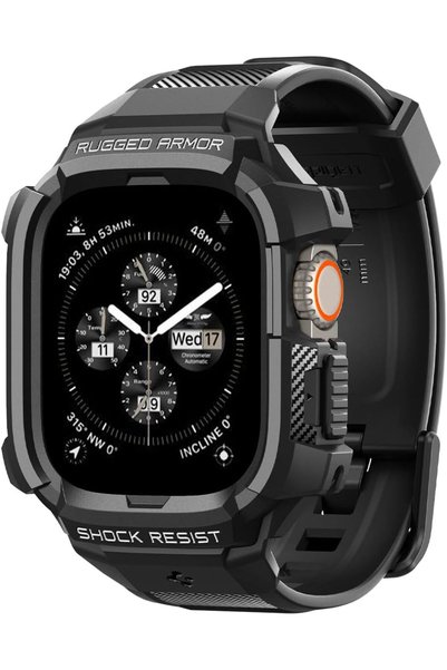 Generic حافظة Rugged Armor Pro لساعة Apple Watch Ultra 3/2/1 مقاس 49 ملم مع س...