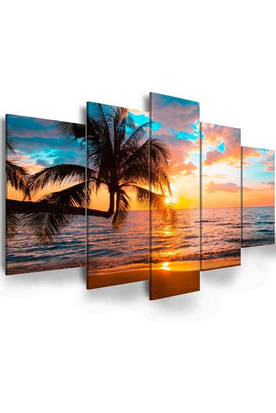 Generic Abstract Framed Canvas Wall Art - Art - Ocean Beach Sea Photo Strenth...