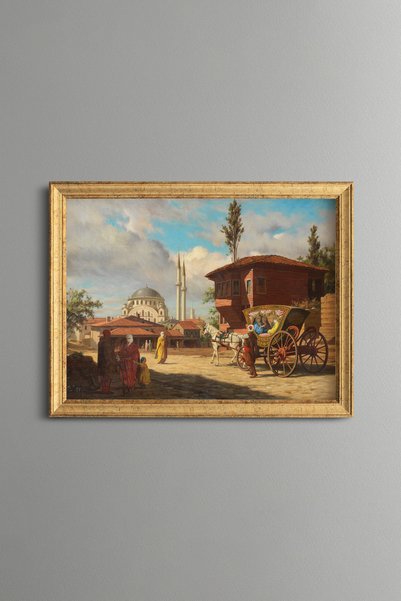 epiqart شارع عثماني - لوحة منقوشة بتصميم عتيق - نموذج رفيع