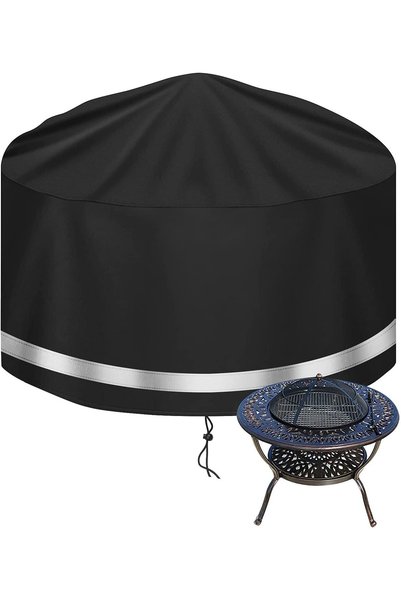 Noonedibs Huse rotunde pentru focar 82 cm, husă rotundă impermeabilă pentru f...