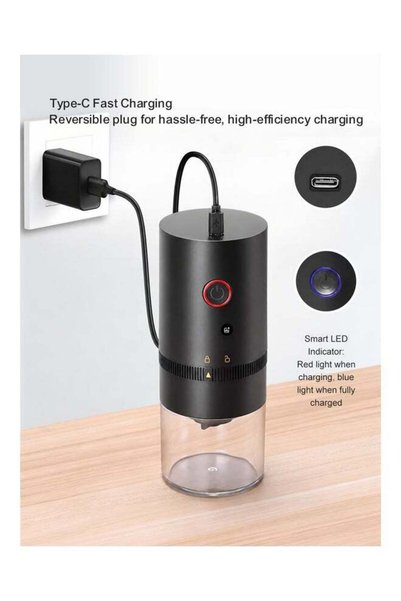 Noon East 120 ml Ceramic Coffee Grinder with High-Speed Motor and Overheat Pr...