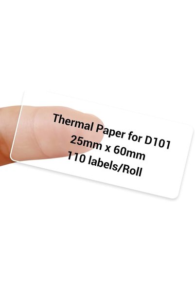 Generic D101 Labels, 1'' x 2.36'' (25x60mm) Thermal Sticker Label, Waterproof...
