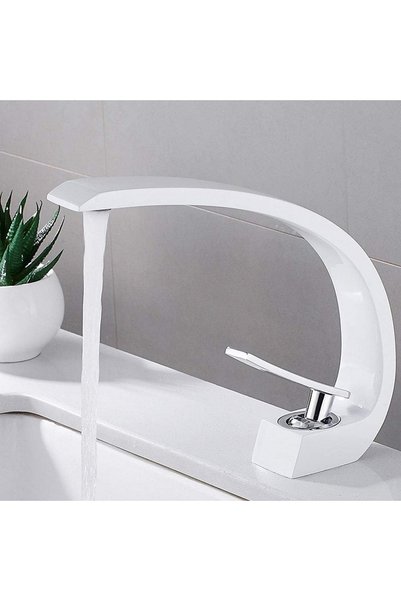 Noonedibs Robinet de chiuvetă pentru baie, Crom, Modern, Robinet de chiuvetă ...