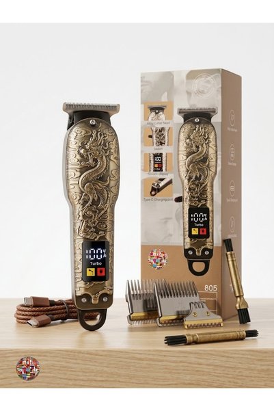 Fara brand Aparat Profesional de Tuns și Conturat Model 805, Ecran LED, Încăr...