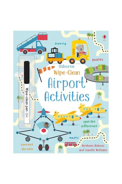 Usborne WIPE-CLEAN AIRPORT ACTIVITIES book, Usborne, + 3 years