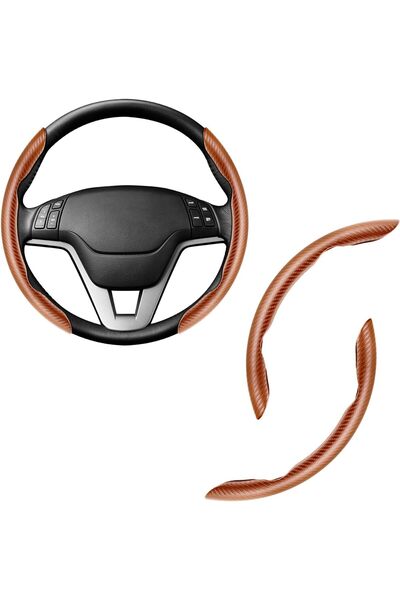 Generic غطاء عجلة قيادة من ألياف الكربون مضاد للانزلاق للسيارة/إكسسوارات داخل...