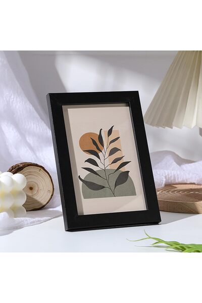 Generic إطار صور 8×12 بوصة، إطار صور خشبي متين أسود اللون مع زجاج شبه مقوى، إ...
